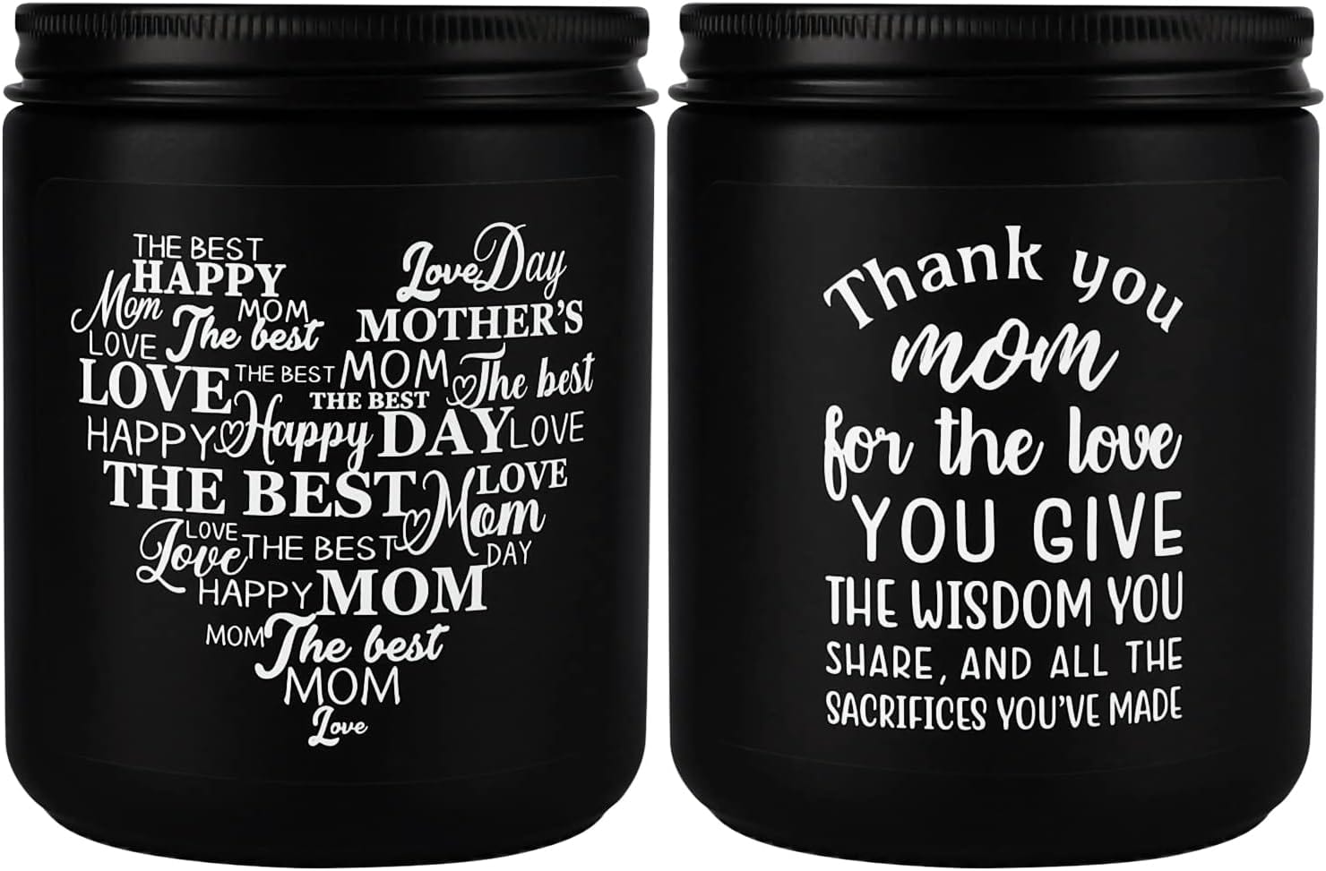 20 Pack Strong Scented Candles Gift Set with 10 Fragrances for Home and Women, Aromatherapy Soy Wax Glass Jar Candle 03-Black