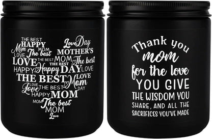 20 Pack Strong Scented Candles Gift Set with 10 Fragrances for Home and Women, Aromatherapy Soy Wax Glass Jar Candle 03-Black