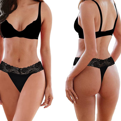 20 Pack Womens Lace Thongs Underwear Seamless T Back Low Waist See through Panties