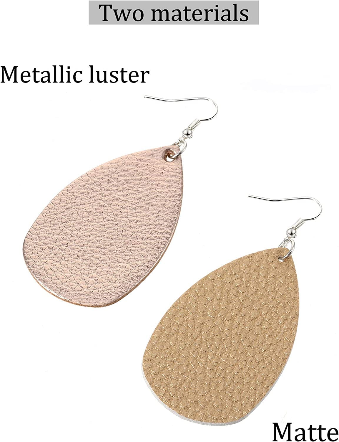 20 Pairs Faux Leather Teardrop Petal Earrings for Ladies Antique Leather Earrings for Women Girls Apparel & Accessories > Jewelry > Earrings Hicarer   