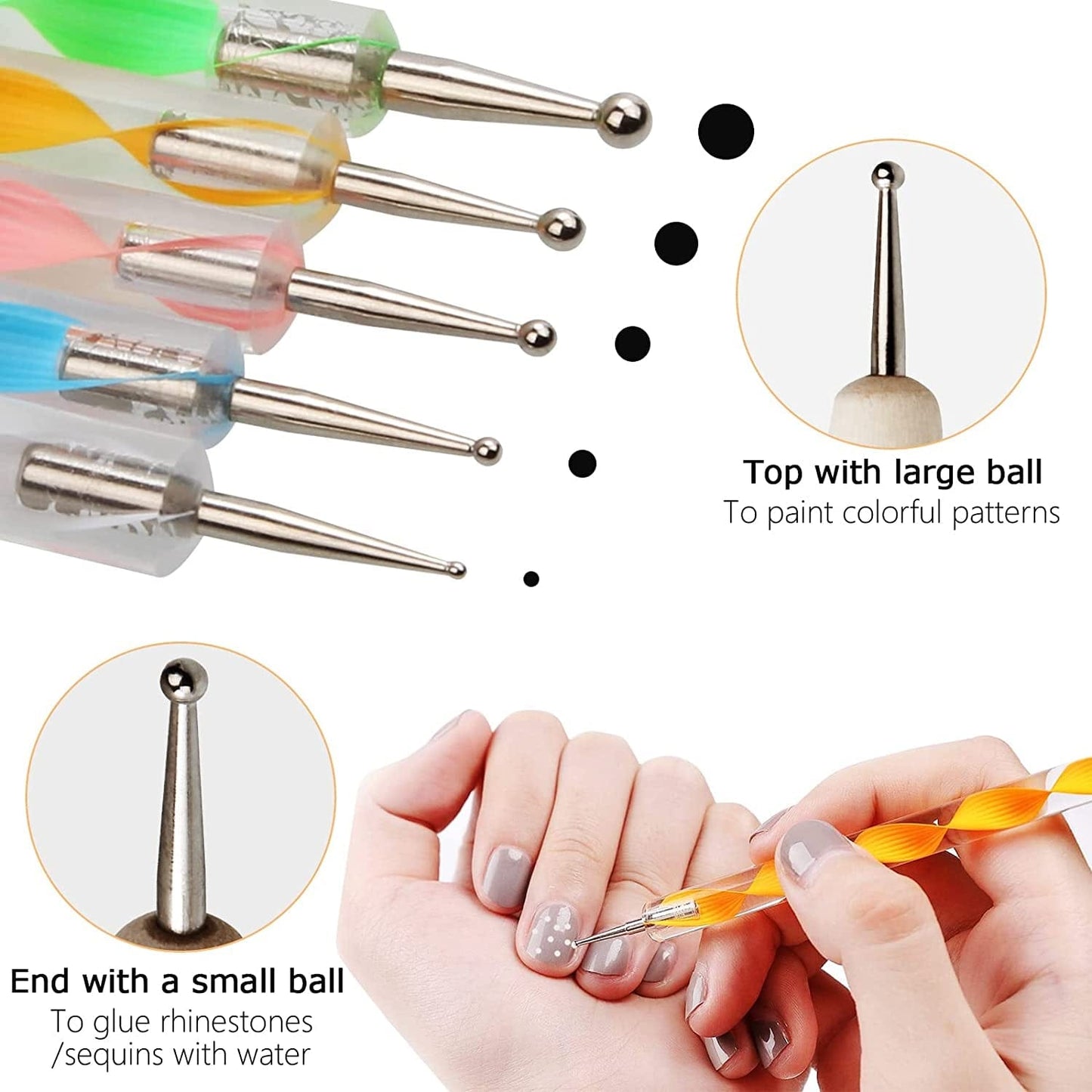 20 Piece Mandala Dotting Tools Nail Art Dotting Embossing Tools Pattern Tracing Dotting Tools for Nails, Dot Painting Tools Stylus Dotting Tools for Nail Arts Embossing Pattern Health & Beauty > Personal Care > Cosmetics > Cosmetic Tools > Nail Tools AConnet   