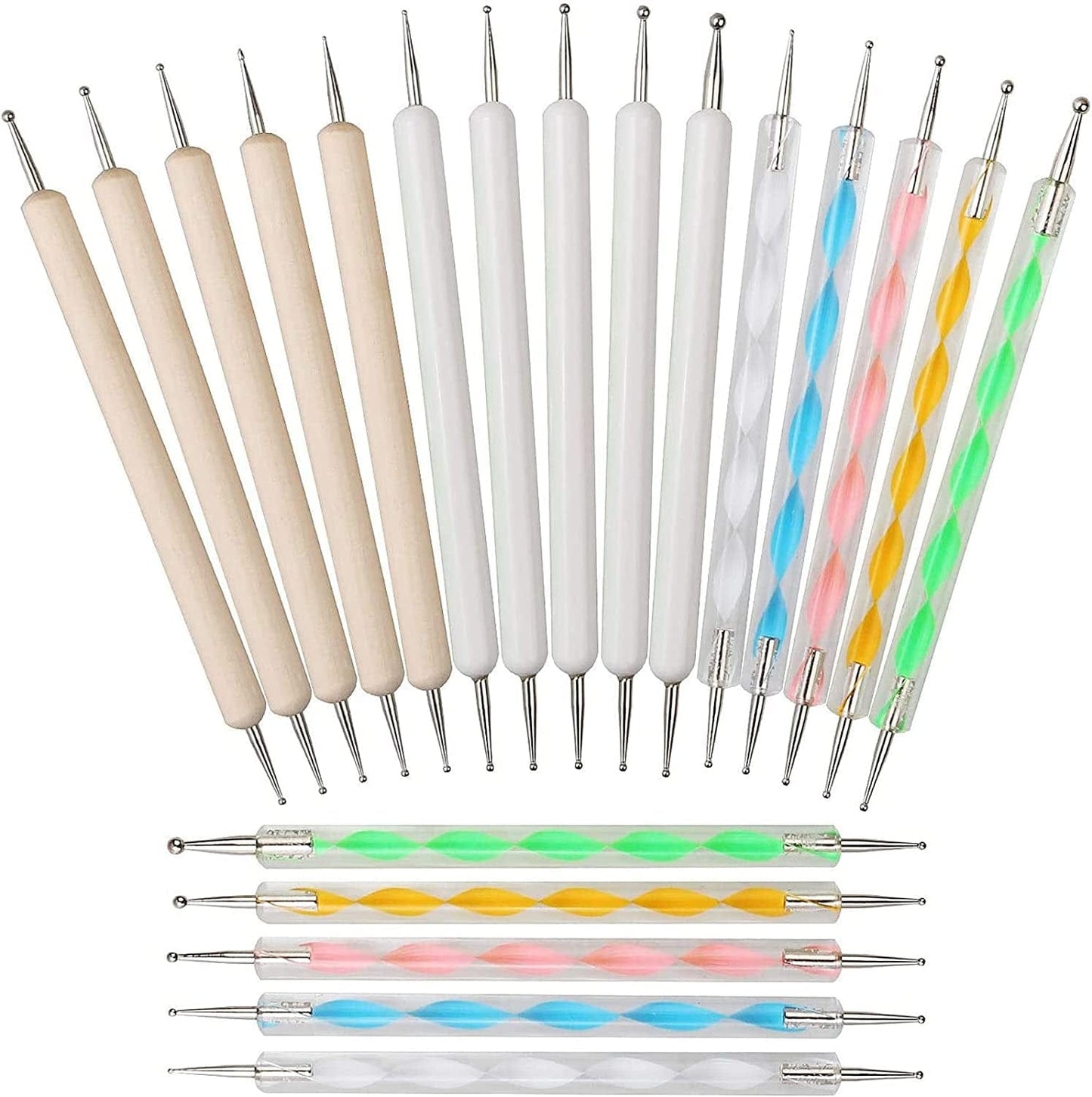 20 Piece Mandala Dotting Tools Nail Art Dotting Embossing Tools Pattern Tracing Dotting Tools for Nails, Dot Painting Tools Stylus Dotting Tools for Nail Arts Embossing Pattern Health & Beauty > Personal Care > Cosmetics > Cosmetic Tools > Nail Tools AConnet   