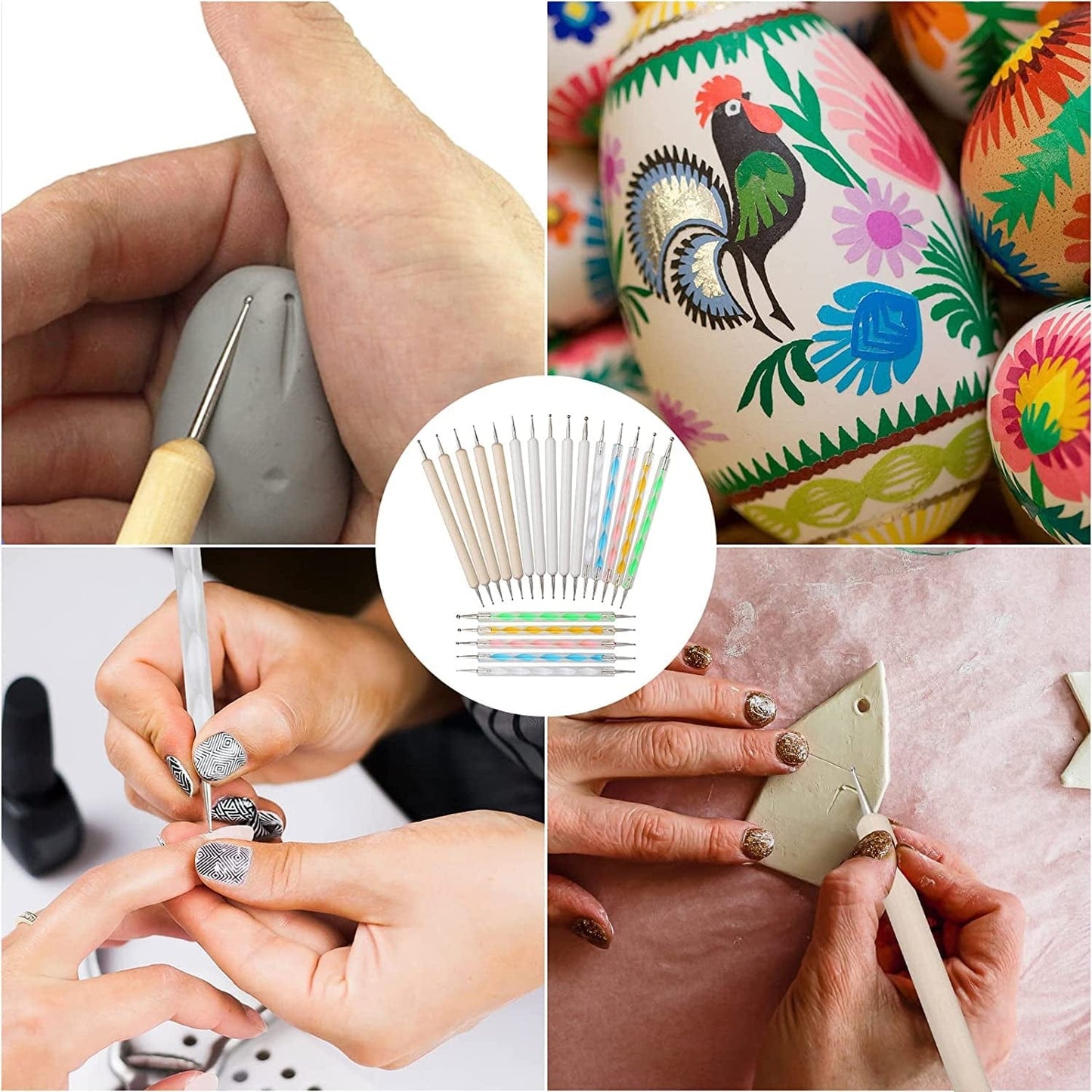 20 Piece Mandala Dotting Tools Nail Art Dotting Embossing Tools Pattern Tracing Dotting Tools for Nails, Dot Painting Tools Stylus Dotting Tools for Nail Arts Embossing Pattern Health & Beauty > Personal Care > Cosmetics > Cosmetic Tools > Nail Tools AConnet   