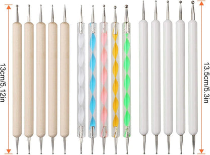 20 Piece Mandala Dotting Tools Nail Art Dotting Embossing Tools Pattern Tracing Dotting Tools for Nails, Dot Painting Tools Stylus Dotting Tools for Nail Arts Embossing Pattern Health & Beauty > Personal Care > Cosmetics > Cosmetic Tools > Nail Tools AConnet   