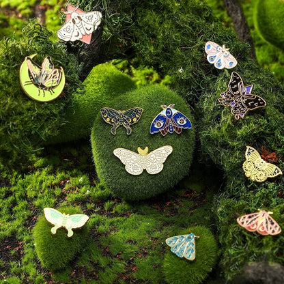 20 Pieces Butterfly Enamel Pins Set Horror Butterfly Enamel Lapel Pins Cool Steampunk Butterfly Brooches Pins Assorted Badges Pins Animal Pins Christmas Gifts for Backpack Hats Clothes