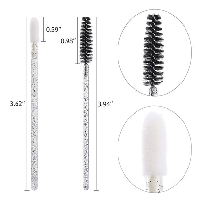 200 Lip Brush and Eyebrow Spoolie, Crystal Disposable Lipstick Applicator, Mascara Wands, Makeup Beauty Tool Kits (Black) Health & Beauty > Personal Care > Cosmetics > Cosmetic Tools > Makeup Tools Tbestmax   