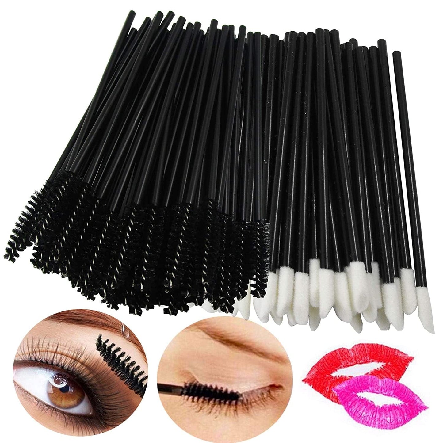200 PCS Disposable Makeup Applicators Eyelash Mascara Brushes Lip Brushes Mascara Wands Cosmetic Lipstick Wands Tool Kits… (200Pc, Rosewhite) Health & Beauty > Personal Care > Cosmetics > Cosmetic Tools > Makeup Tools Lifextol BlackWhite 100pc 