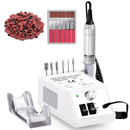 20000 RPM Nail Drill Machine Electric Nail File Professional Manicure Drill for Acrylic, Nail E File for Gel Nails Polishing Tools with 100 Sanding Bands and 6 Nail Drill Bits Health & Beauty > Personal Care > Cosmetics > Cosmetic Tools > Nail Tools JIASHENG White 30000rpm 