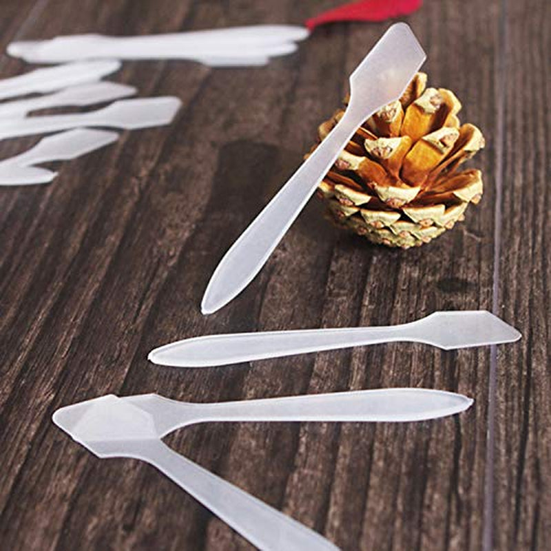 Greatforu 50Pcs Cosmetic Spatula for Face Cream Stick Plastic Frosted Tip Spoon Disposable Makeup Tool for Easy Mixing, Sampling, Waxing DIY Beauty Tools, 3.2'' X 0.6'', Clear, Pink, Purple Health & Beauty > Personal Care > Cosmetics > Cosmetic Tools > Skin Care Tools GreatforU   