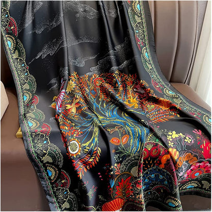 Fashion Scarves 100% Silk Felling Scarf Long Lightweight Sunscreen Shawls Wrap for Women Hair Scarves Apparel & Accessories > Clothing Accessories > Scarves & Shawls Aufeel   