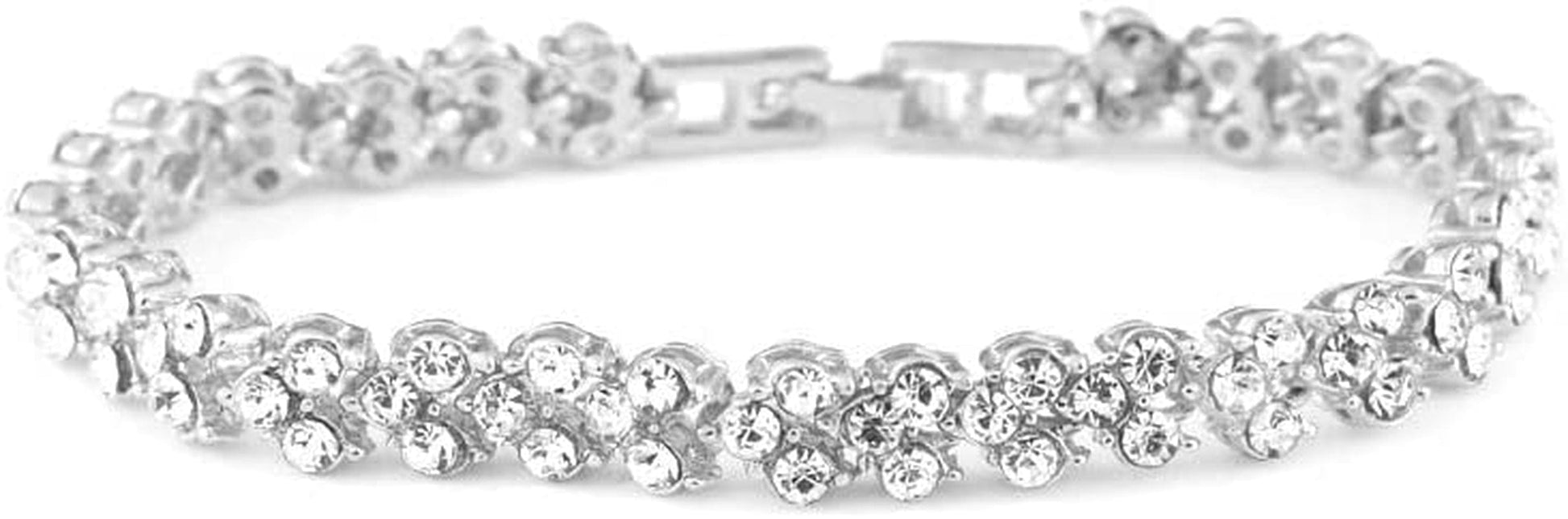 2022 Dainty Heart Zircon Tennis Bracelets for Women Elegant Love Rhinestones Chain Bracelet Stackable Wedding Jewelry Birthday Mothers Valentines Day Gifts Apparel & Accessories > Jewelry > Bracelets Generic A2 LL 