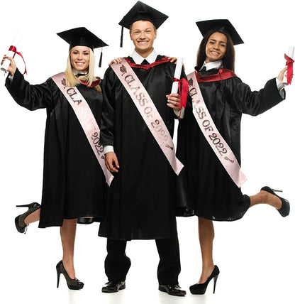 2022 Graduation Glittered Metal Princess Grad Crown Tiara and Graduate Sash Class of 2022 for Graduation Party Grad Decor Apparel & Accessories > Clothing Accessories > Sashes Hicarer   