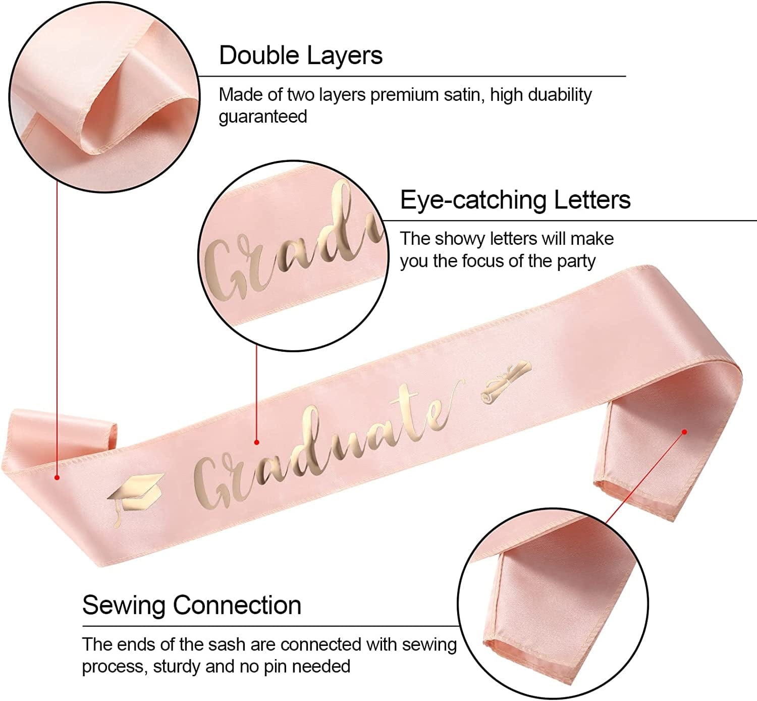 2022 Graduation Party Supplies Graduation Crown Tiara and Sash Kits Class of 2022 Grad Gifts for Women Grad Party Decoration (Class of 2022) Apparel & Accessories > Clothing Accessories > Sashes Yinkin   