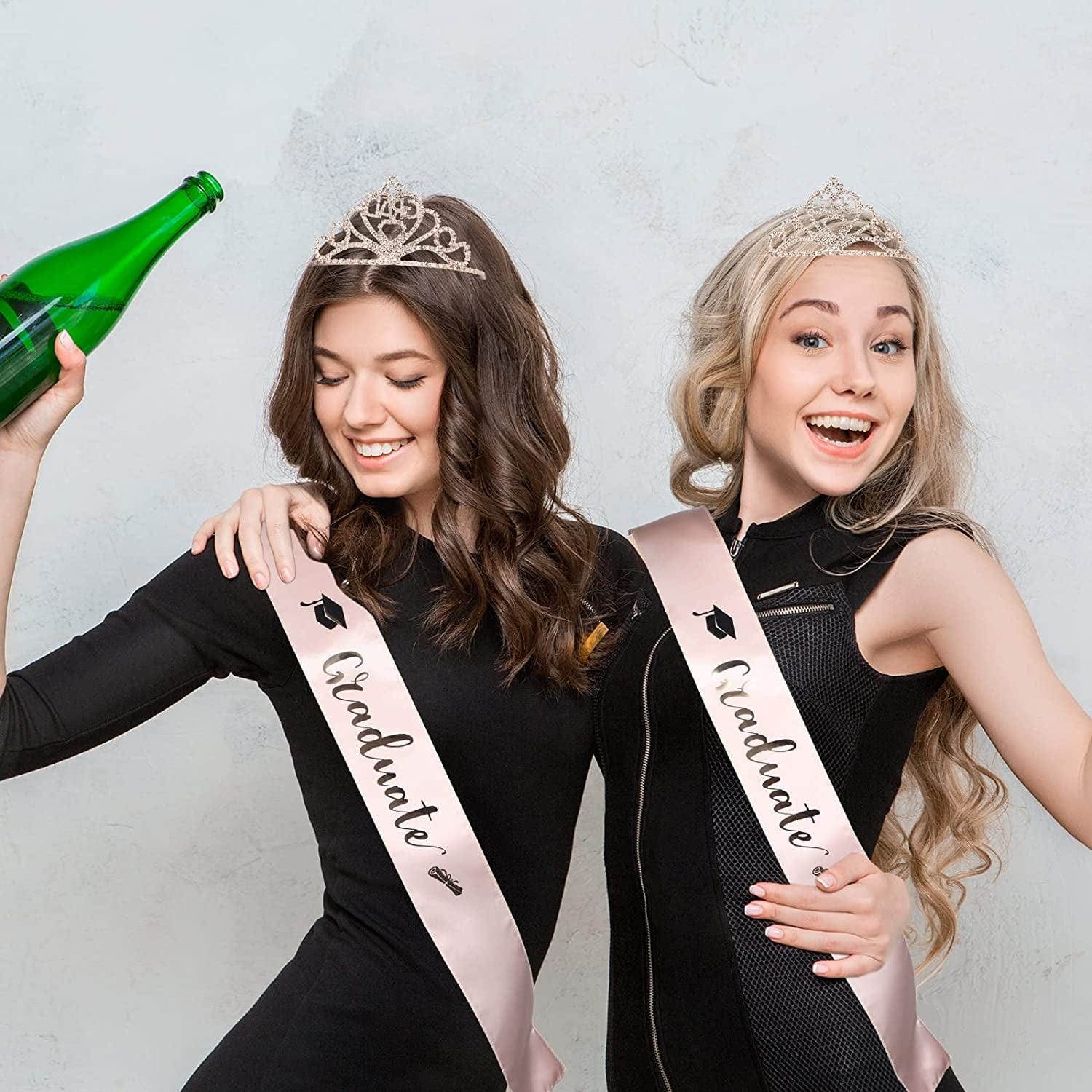 2022 Graduation Party Supplies Graduation Crown Tiara and Sash Kits Class of 2022 Grad Gifts for Women Grad Party Decoration (Class of 2022) Apparel & Accessories > Clothing Accessories > Sashes Yinkin   