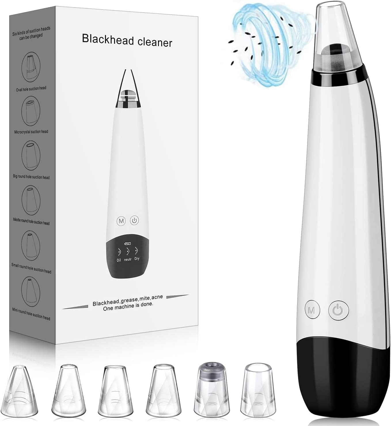 2022 New Version Blackhead Vacuum Remover Acne Remover,Facial Pore Cleanser Electric Acne Comedone, 6 Adjustable Suction Power, USB Rechargeable, Blackhead Extractor Tool Health & Beauty > Personal Care > Cosmetics > Cosmetic Tools > Skin Care Tools Musment   