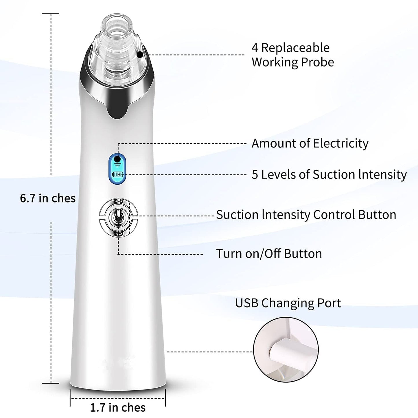 2022 Newest Blackhead Remover Pore Vacuum Electric Blackhead Removal Tool Health & Beauty > Personal Care > Cosmetics > Cosmetic Tools > Skin Care Tools BPZZ   