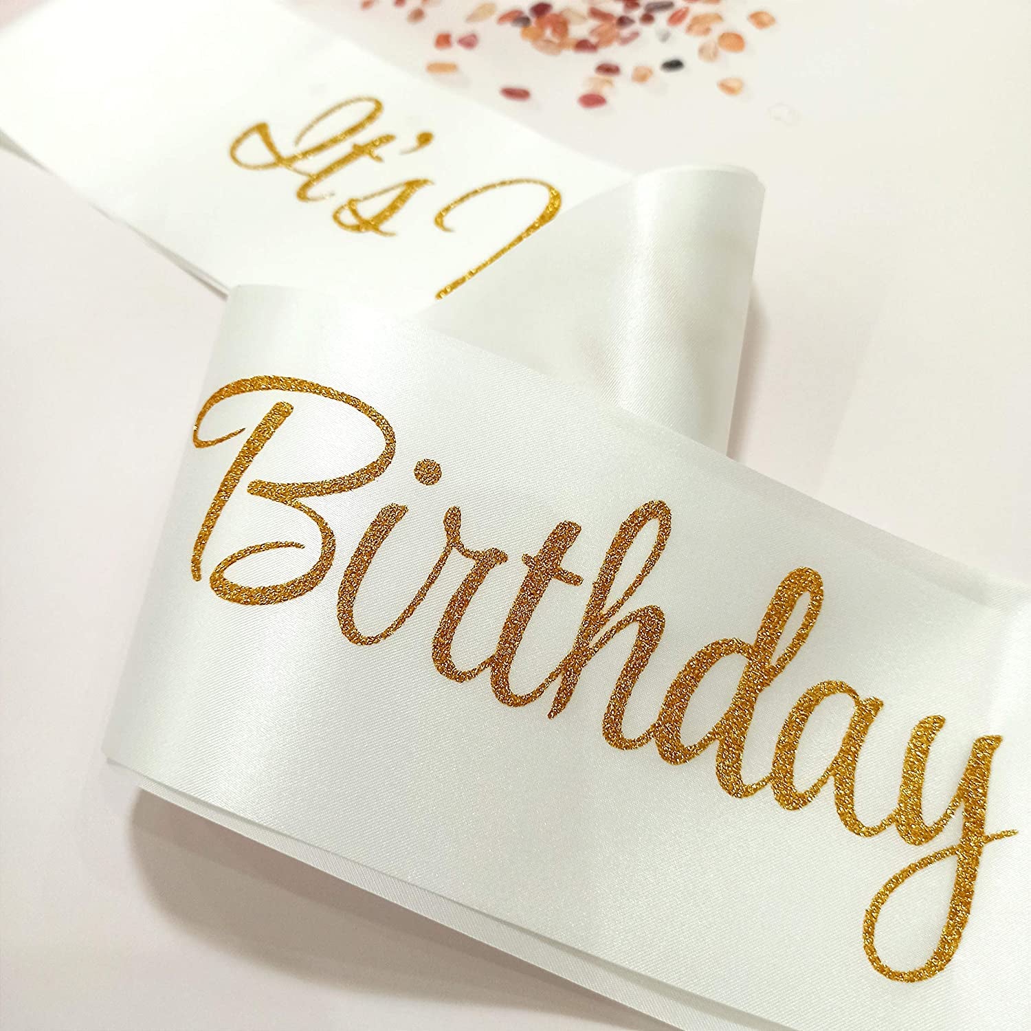 Birthday Sash,It'S My Fucking Birthday White and Gold Glitter Sash for Women Men,16Th 18Th 21St 22Nd 30Th 40Th 50Th 60Th 70Th 80Th 90Th Party Supplies Favors Decorations Gag Gift for Her or Him Apparel & Accessories > Clothing Accessories > Sashes Magunsson's Garden   