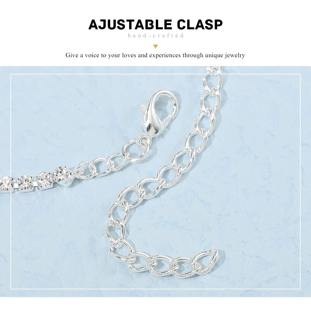 Asooll Crystal Body Chain Rhinestone Chest Chain Bikini Bra Jewelry Fashion Beach Prom Rave Body Accessories Jewelry for Women and Girls (Silver) Apparel & Accessories > Jewelry > Body Jewelry Asooll   
