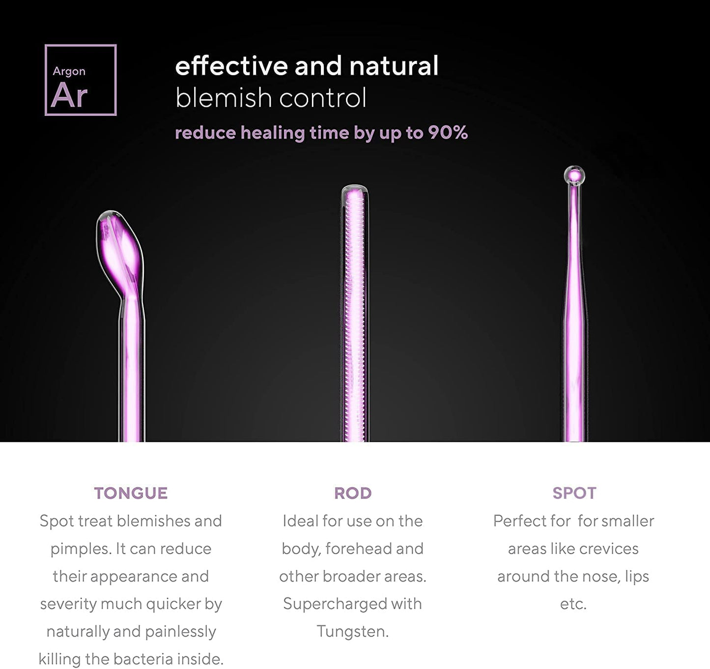 Nuderma Professional Skin Therapy Wand - Portable High Frequency Skin Therapy Machine with 6 Neon & Argon Wands – Boost Your Skin – Clear Firm & Tighten Health & Beauty > Personal Care > Cosmetics > Cosmetic Tools > Skin Care Tools Pure Daily Care   