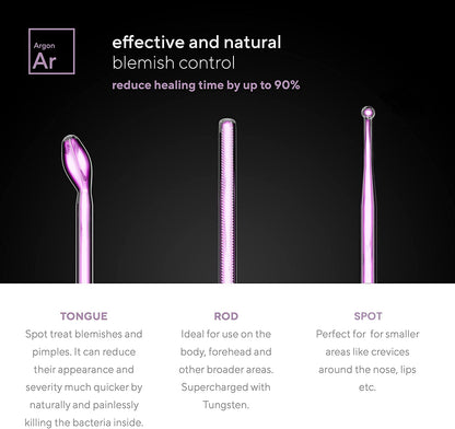 Nuderma Professional Skin Therapy Wand - Portable High Frequency Skin Therapy Machine with 6 Neon & Argon Wands – Boost Your Skin – Clear Firm & Tighten Health & Beauty > Personal Care > Cosmetics > Cosmetic Tools > Skin Care Tools Pure Daily Care   
