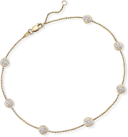 Ross-Simons 0.25 Ct. T.W. Pave Diamond Station Anklet in 14Kt Gold Apparel & Accessories > Jewelry > Anklets Ross-Simons .25 ct. t.w. in Yellow Gold 9.0 Inches 