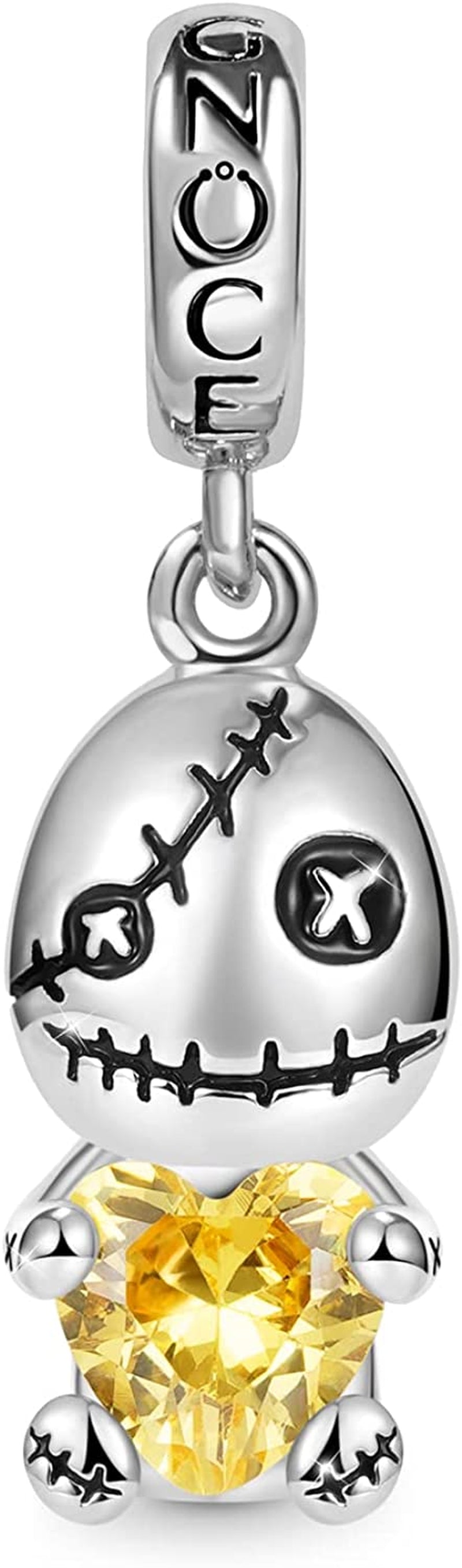 GNOCE Voodoo Doll Pendant Charm 925 Sterling Silver Dangle Bead Charms for Women Bracelet/Necklace Halloween Gifts for Girls Wife Daughter Apparel & Accessories > Jewelry > Bracelets GNOCE color-2  