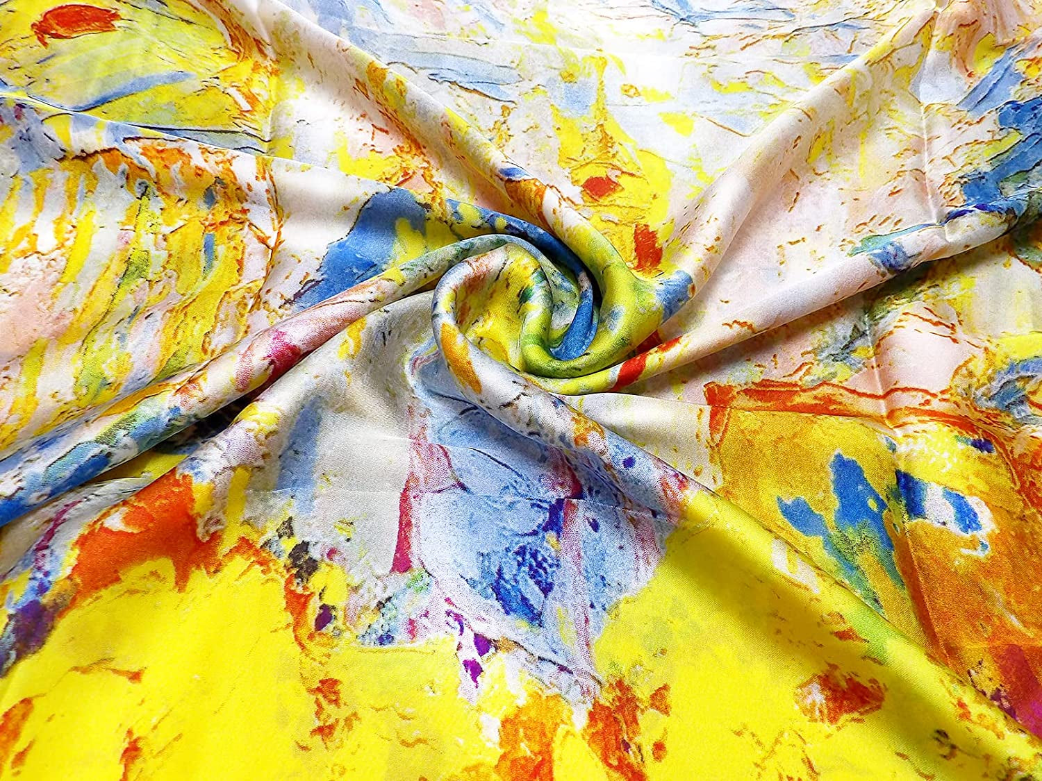 Iristide Long Silk Scarf Summer Lightweight Satin Shawl Outdoor Floral Large Wrap 70''X35'' Apparel & Accessories > Clothing Accessories > Scarves & Shawls Iristide   