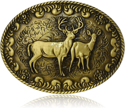 KDG Western Cowboy Belt Buckle for Belt Accessories Custom Buckle Apparel & Accessories > Clothing Accessories > Belt Buckles KDG G Deer 01  
