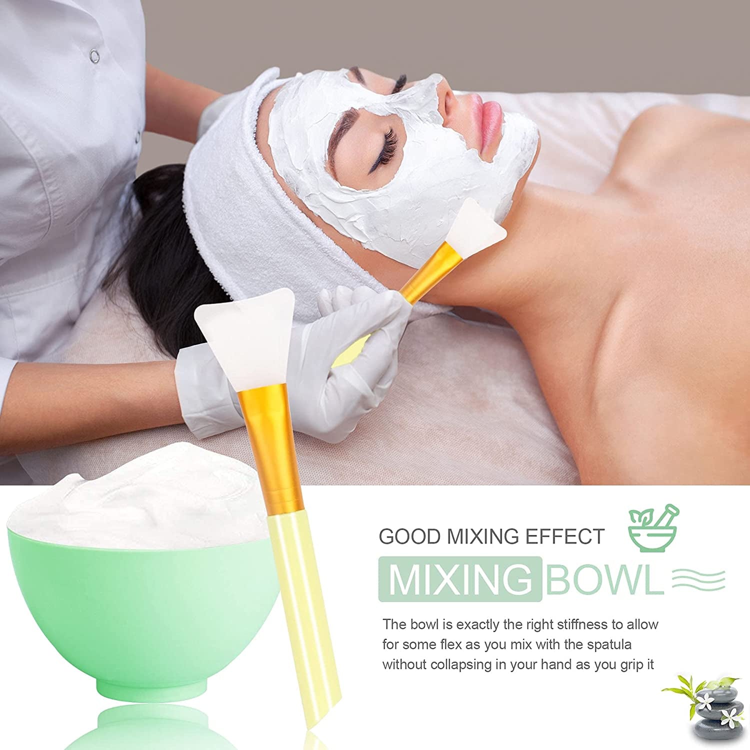 Iflymars Face Mask Mixing Bowl Set, 7 In1 DIY Facemask Mixing Tool Kit , Facial Mask Bowl Stick Spatula Silicone Face Mask Brush Soft Face Brushes (Green) Health & Beauty > Personal Care > Cosmetics > Cosmetic Tools > Skin Care Tools LOHOCOS   