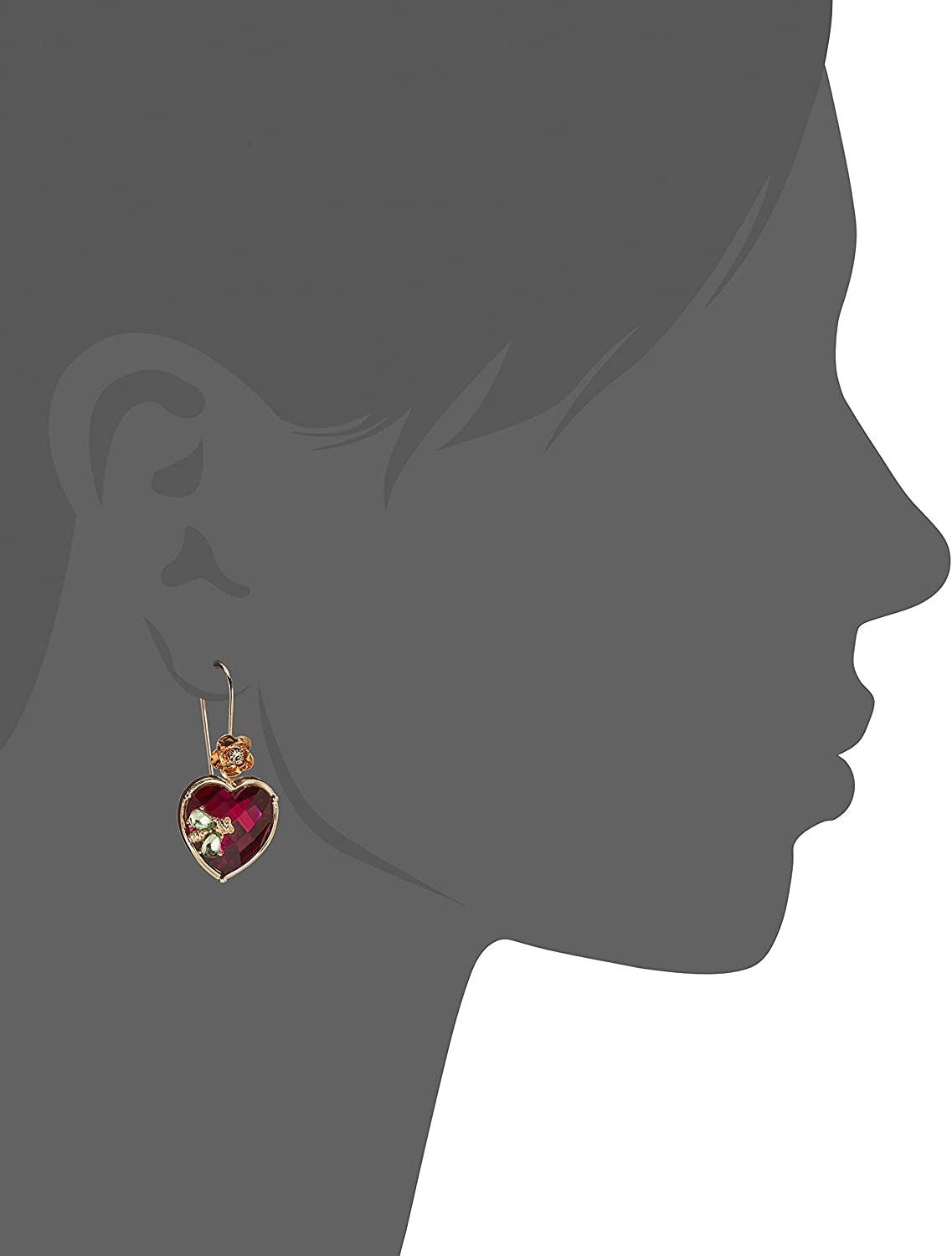 Betsey Johnson Stone Heart Drop Earrings Apparel & Accessories > Jewelry > Earrings Betsey Johnson Jewelry   