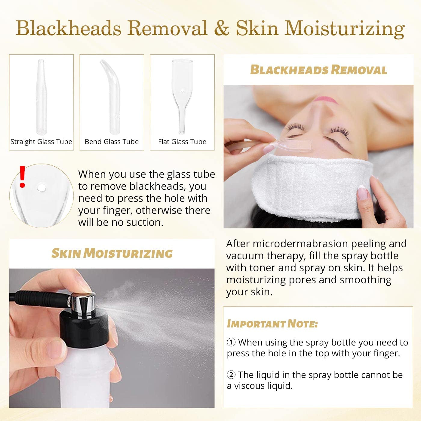 Sextupole Microdermabrasion Machine Professional 3 in 1 Diamond Microdermabrasion Machine Facial Care Equipment with Sprayer Bottle for Blackhead Removal Facial Skin Cleansing Health & Beauty > Personal Care > Cosmetics > Cosmetic Tools > Skin Care Tools Sextupole   