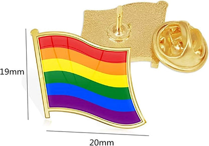 20PCS Pride Pin Rainbow Gay Pride Flag LGBT Enamel Lapel Pin Pin Decoration for Clothes and Bags