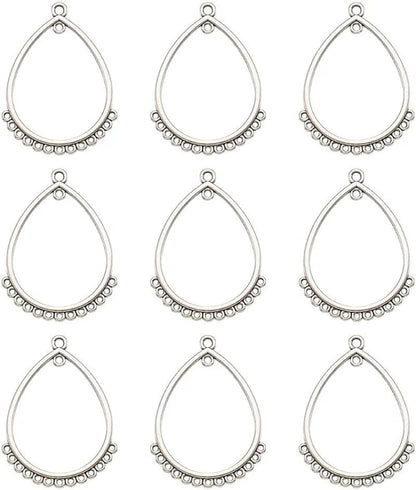 20Pcs Tibetan Silver Triangle Chandelier Component Links Charm Pendant Connectors with 3 Holes for Multi Layers Dangle Earring Bracelet Necklace Jewelry Making Antique Silver, Drop