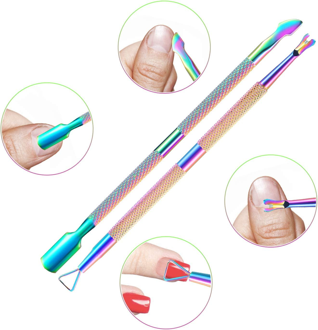 Cuticle Trimmer with Cuticle Pusher, XUNXMAS Cuticle Remover Cutter Nipper Scissor and Triangle Cuticle Nail Pusher Peeler Scraper, Durable Dead Skin Clipper Manicure Pedicure Tools Health & Beauty > Personal Care > Cosmetics > Cosmetic Tools > Nail Tools XUNXMAS   