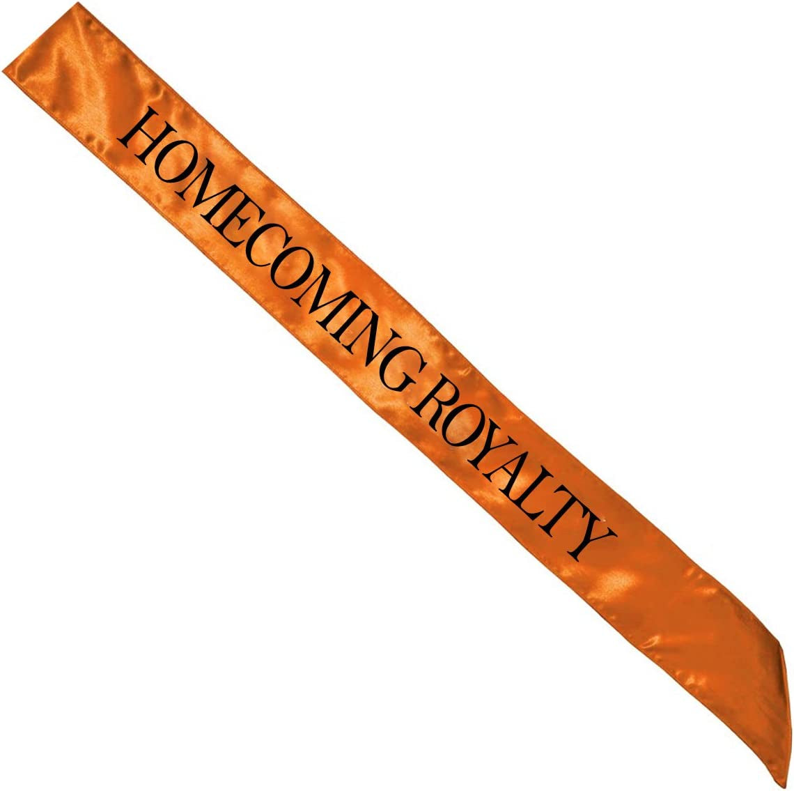Satin Homecoming Royalty Sash, Silver Black Imprint Apparel & Accessories > Clothing Accessories > Sashes Anderson's Orange/Black  