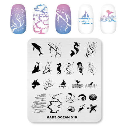 KADS Stamping Plates for Nail Art Ocean Seahorse Shell Starfish Template Image Plate Stencil Nails Tool (OC010) Health & Beauty > Personal Care > Cosmetics > Cosmetic Tools > Nail Tools KADS   