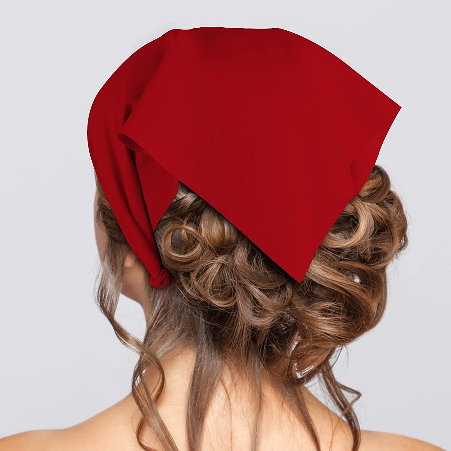 Molain 8Pcs Hair Scarf Bandanas for Women Solid Color Bandana Headband Chiffon Boho Hair Scarves Kerchief Headwear Turbans Elastic Hairbands Adjustable Hair Ties Apparel & Accessories > Clothing Accessories > Bandanas & Headties Molain   