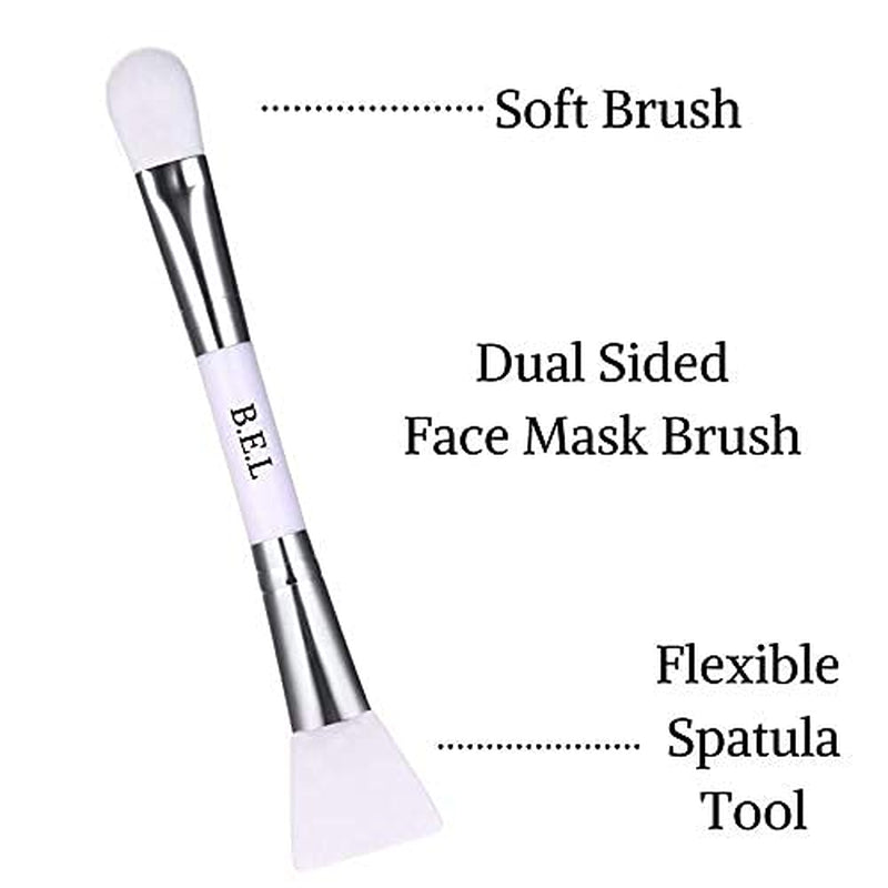 Face Mask Brush and Soft Silicone Clay Facial Mask Applicator – Dual Sided Cosmetic Beauty Tool for Makeup, Foundation, Cream, Lotion, Moisturizer, Gel, Peel, and Mud Masks by Bare Essentials Living Health & Beauty > Personal Care > Cosmetics > Cosmetic Tools > Makeup Tools Bare Essentials Living   