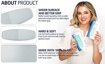 WHITE DUGONG Glass Foot File – Hard Dead Corn Skin Callus Remover Nano Scrubber Rasp Feet Care Pedicure Remove Cracked Heels Professional Tool Made in Korea Mint Health & Beauty > Personal Care > Foot Care WHITE DUGONG   