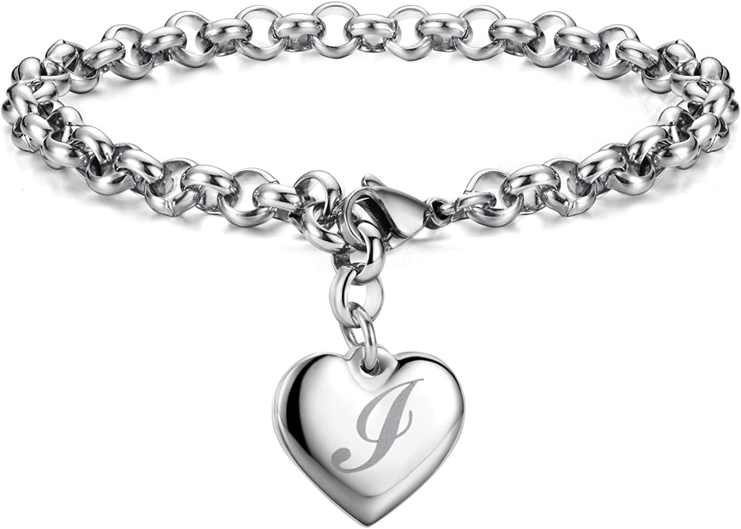 Heart Initial Charm Bracelets for Teen Girls Letters Alphabet Bracelet Jewelry for Girls Gifts for Teenage Girls Apparel & Accessories > Jewelry > Bracelets Monily I  