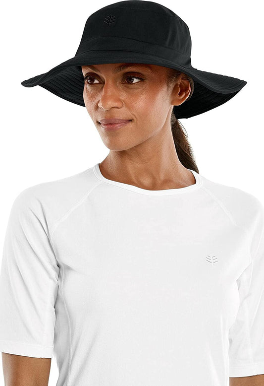 Coolibar UPF 50+ Women'S Brighton Chlorine Resistant Bucket Hat - Sun Protective Apparel & Accessories > Clothing Accessories > Hats Coolibar Black Small 
