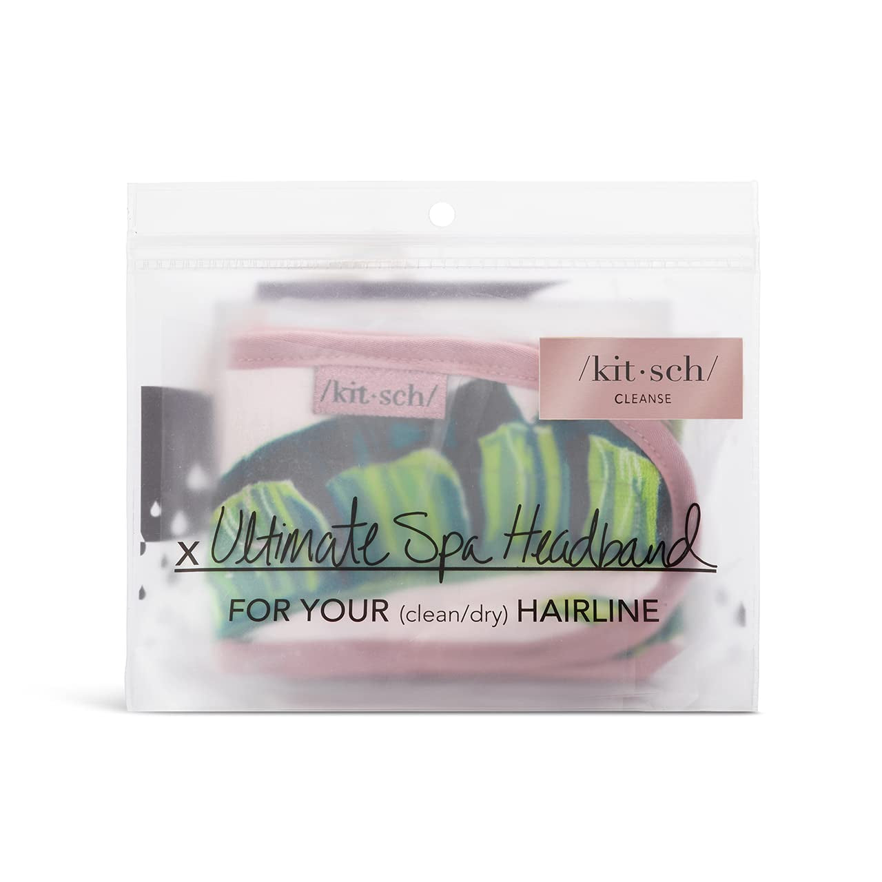 Kitsch Spa Headband for Women, Makeup Headband, Multi-Functional Head Band, Skincare Headband, Face Washing Headband for Women, Microfiber Headband (Palm Leaves) Apparel & Accessories > Clothing Accessories > Bandanas & Headties Kitsch   