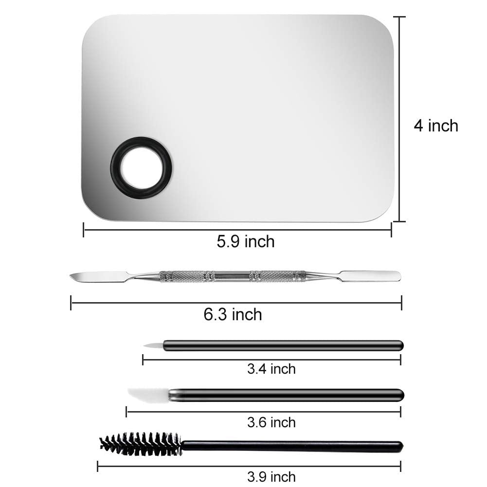 Makeup Palette Cosmetic Palette with Spatula Tool and 100 PCS Makeup Applicators Kit Include Mascara Wands, Lipstick Applicators, Fine Eyeliner Brush Health & Beauty > Personal Care > Cosmetics > Cosmetic Tools > Makeup Tools JJONE   