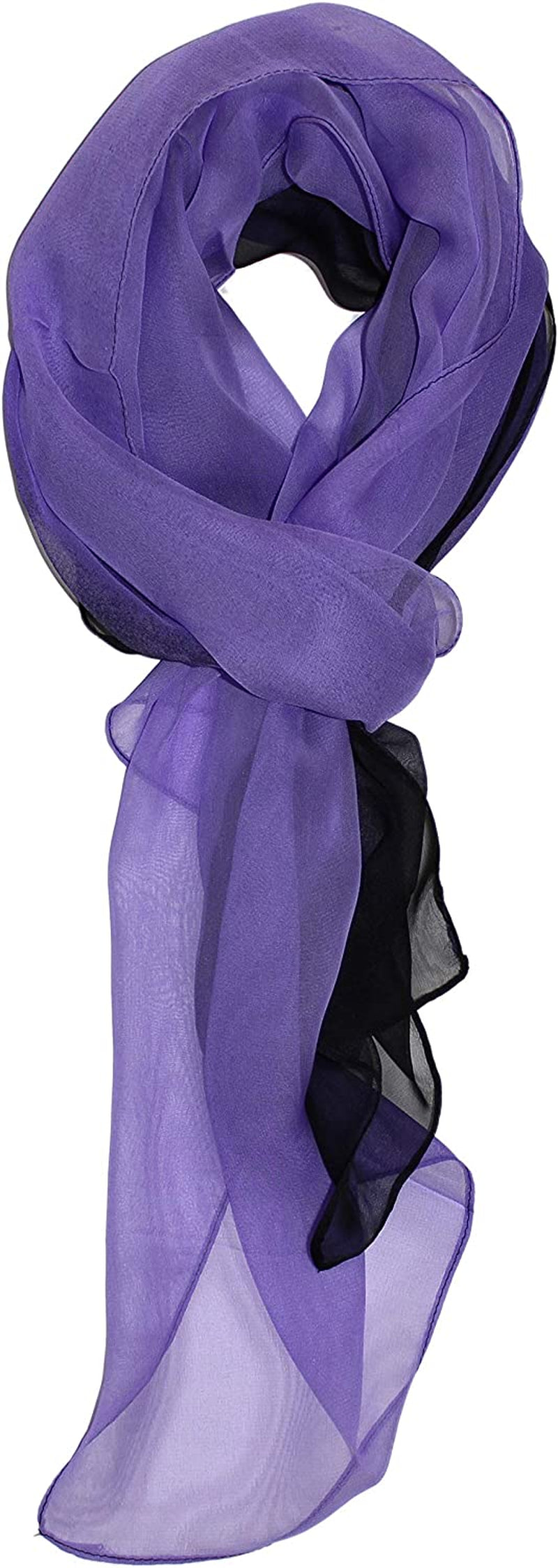 Ted & Jack - Silk Ombre Lightweight Accent Scarf Apparel & Accessories > Clothing Accessories > Scarves & Shawls Ted and Jack Purple and Black  