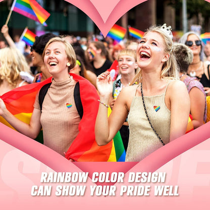 22 Pieces Rainbow Pride Pins Lapel Pin Rainbow Brooch Enamel Pin Set Flag Heart Label Bag Pins for Backpacks Pride Lapel Pin Men Women Decorations Pins for Clothes Hat Shawl Backpacks