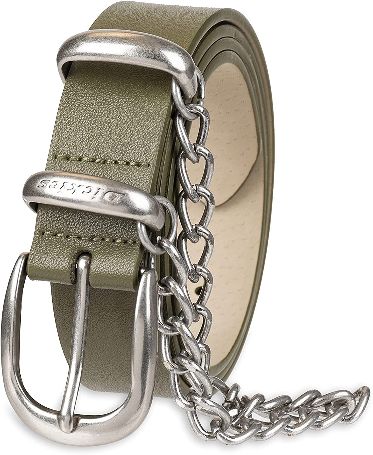 Dickies Women’S Leather Casual Belt Apparel & Accessories > Clothing Accessories > Belts Dickies Olive Chain Medium 