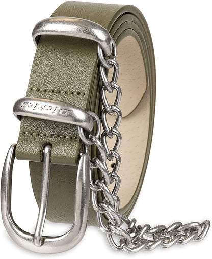 Dickies Women’S Leather Casual Belt Apparel & Accessories > Clothing Accessories > Belts Dickies Olive Chain Medium 
