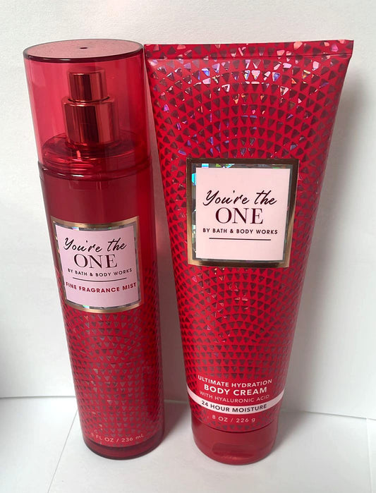Bath and Body Works - You'Re the One - Gift Set - Fine Fragrance Mist & Body Cream Health & Beauty > Personal Care > Cosmetics > Bath & Body Bath & Body Works   