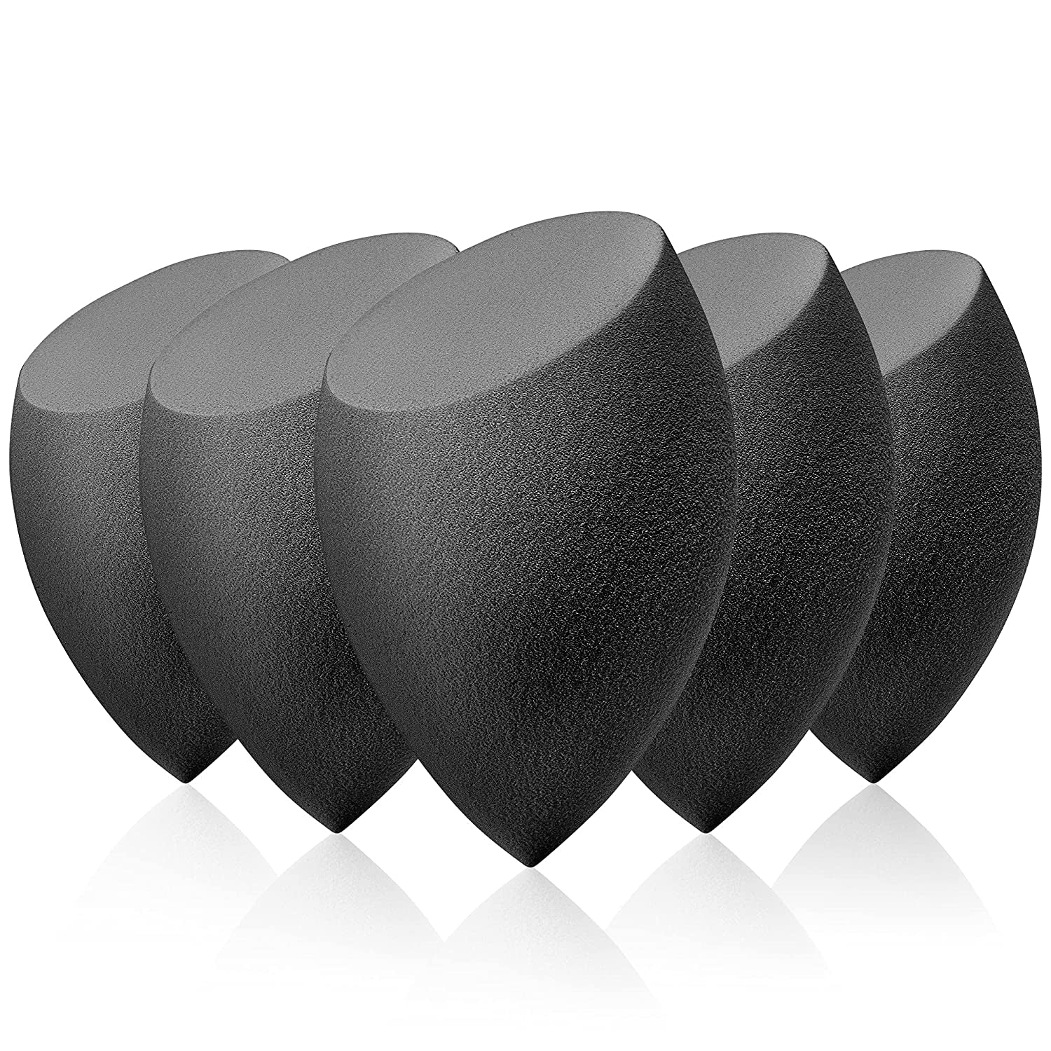 Hygea Beauty Makeup Sponge Set of 5 - Non Latex, Soft, Multi-Colored Foundation Blending Sponges for Cream, Powder and Liquid (Teardrop - Multicolor) Health & Beauty > Personal Care > Cosmetics > Cosmetic Tools > Makeup Tools HYGEA BEAUTY Oblique - Black  