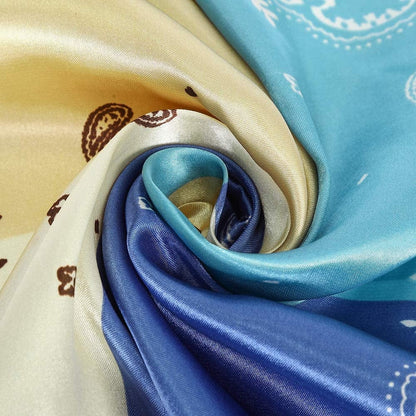 23.6 Inches Satin Head Scarves for Women 4PCS Square Silk like Hair Scarves Silk Hair Bandanas Apparel & Accessories > Clothing Accessories > Bandanas & Headties AWAYTR   